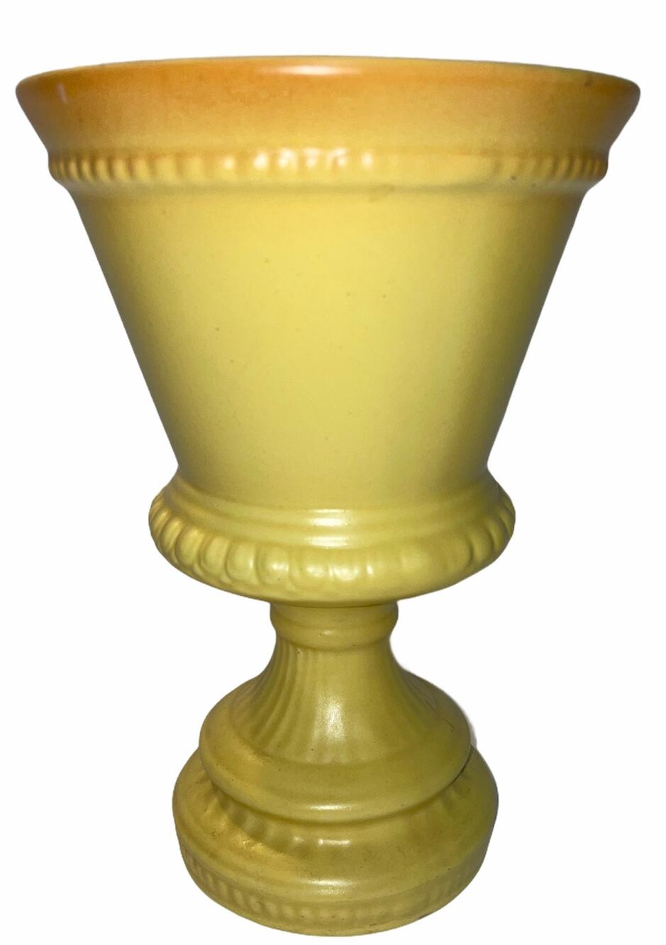 Vintage Haeger Ombre orange to yellow tall vase in EUC